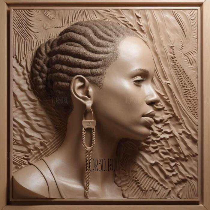 Alicia Keys 4 stl model for CNC